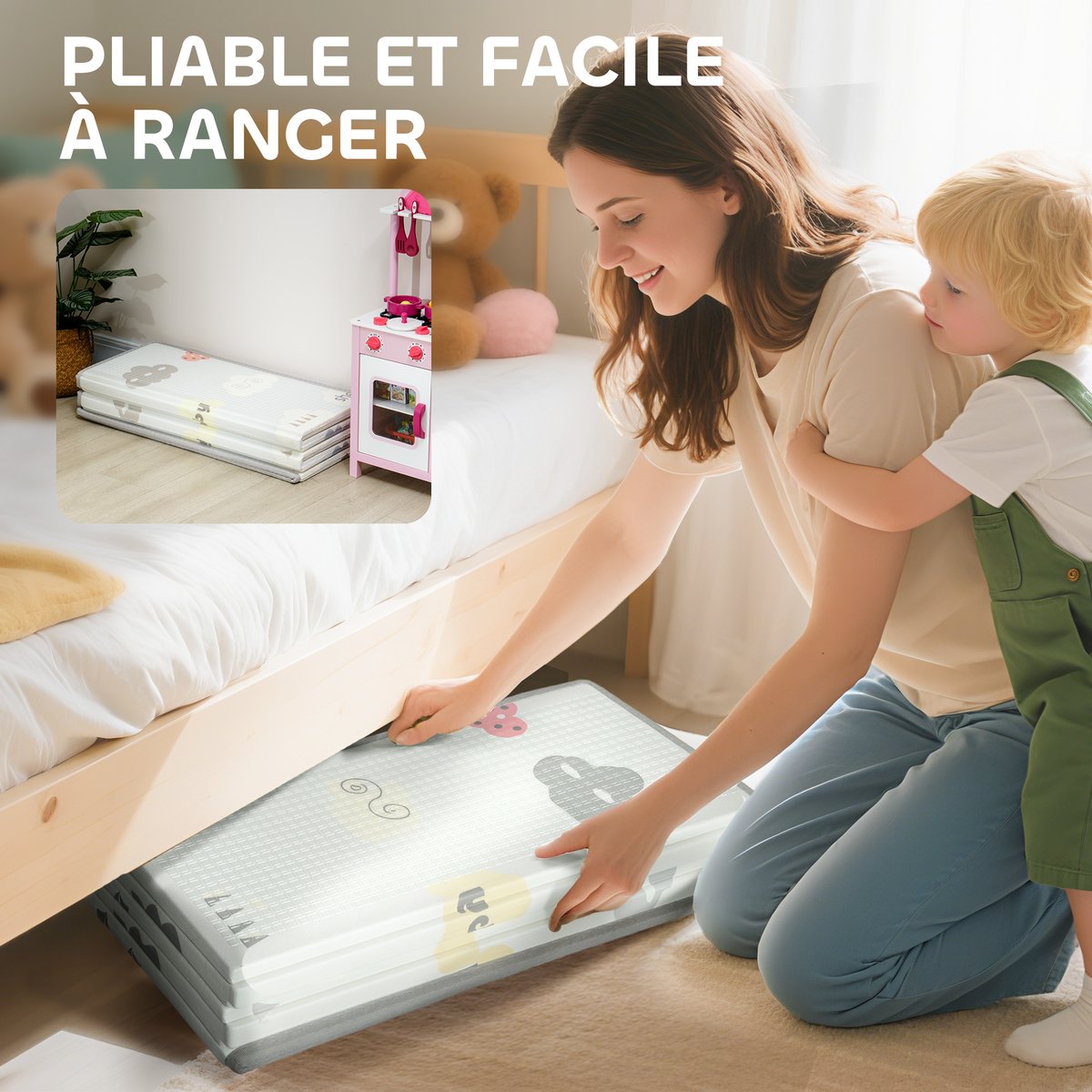 Tapis de jeu pour enfants XPE multicolore multicolore, AIYAPLAY