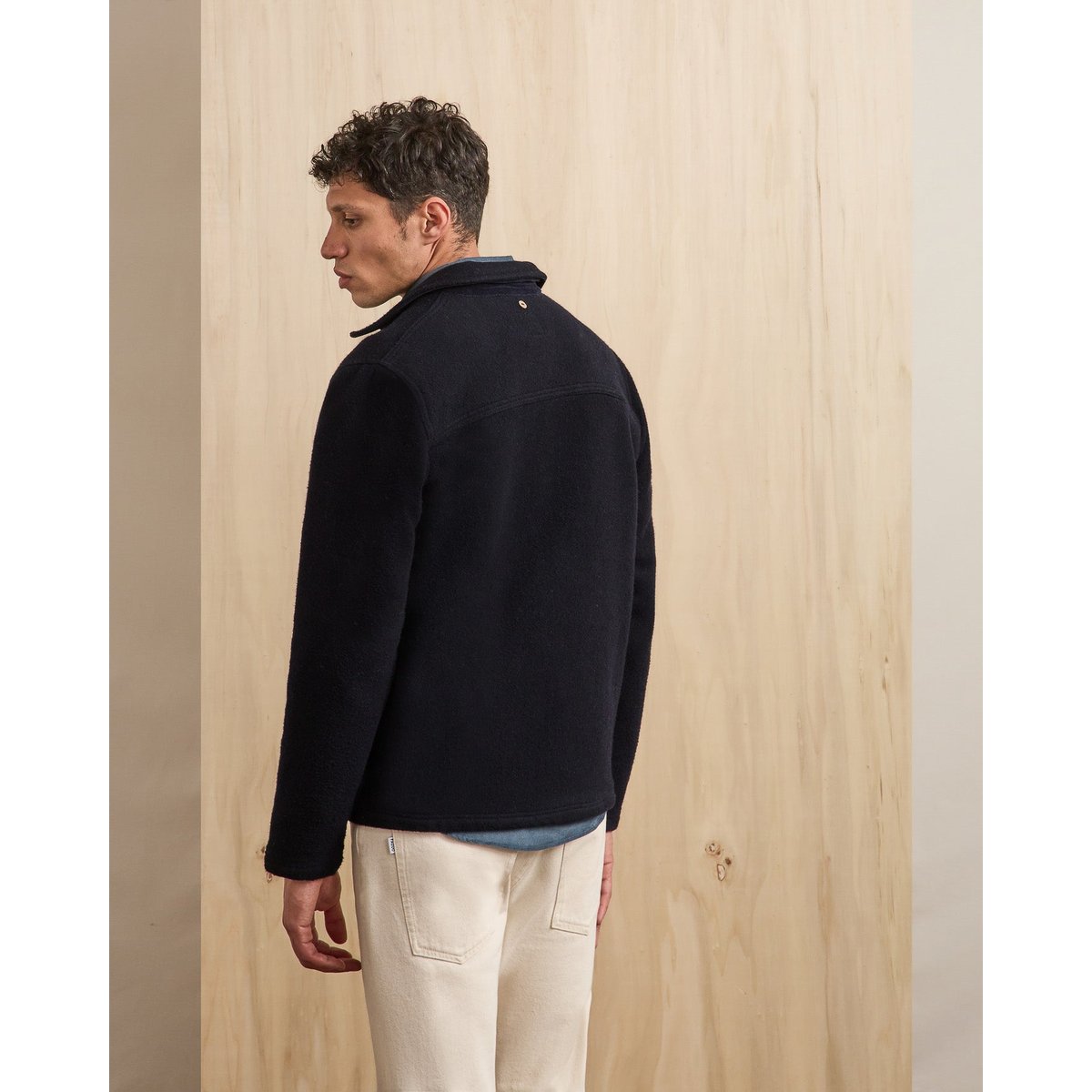 Veste laine LORGE bleu marine, FAGUO