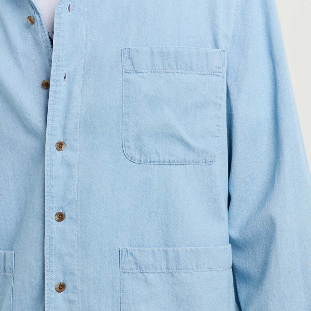Surchemise En Denim Coupe Décontractée bleu clair, PEPE JEANS