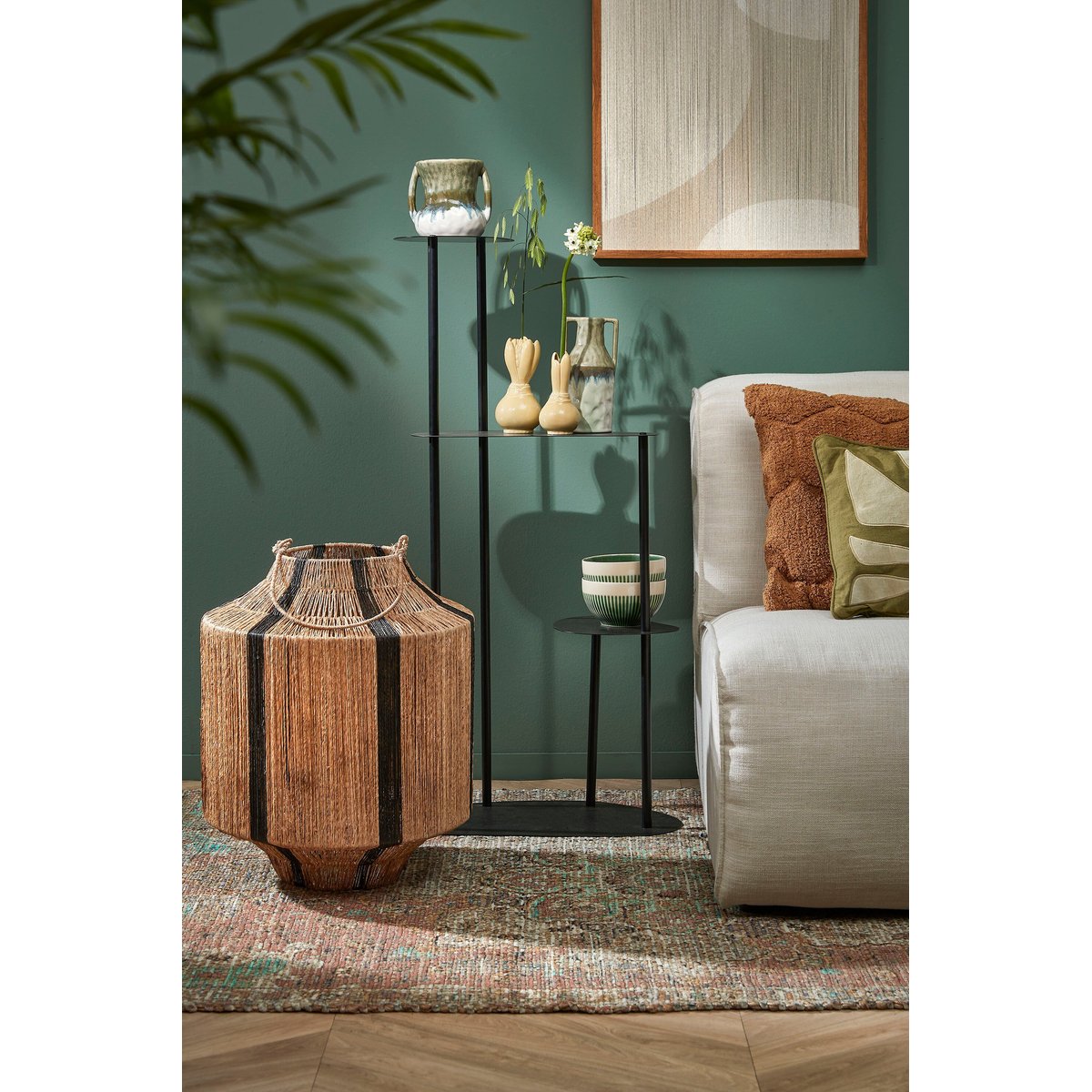 Support de pots de fleurs FONDA noir, MICA DECORATIONS