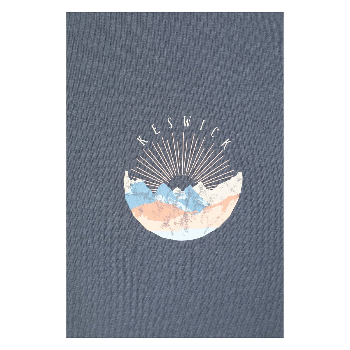 T-shirt en coton bio motif/style imprimé sur poitrine KESWICK bleu marine, MOUNTAIN WAREHOUSE