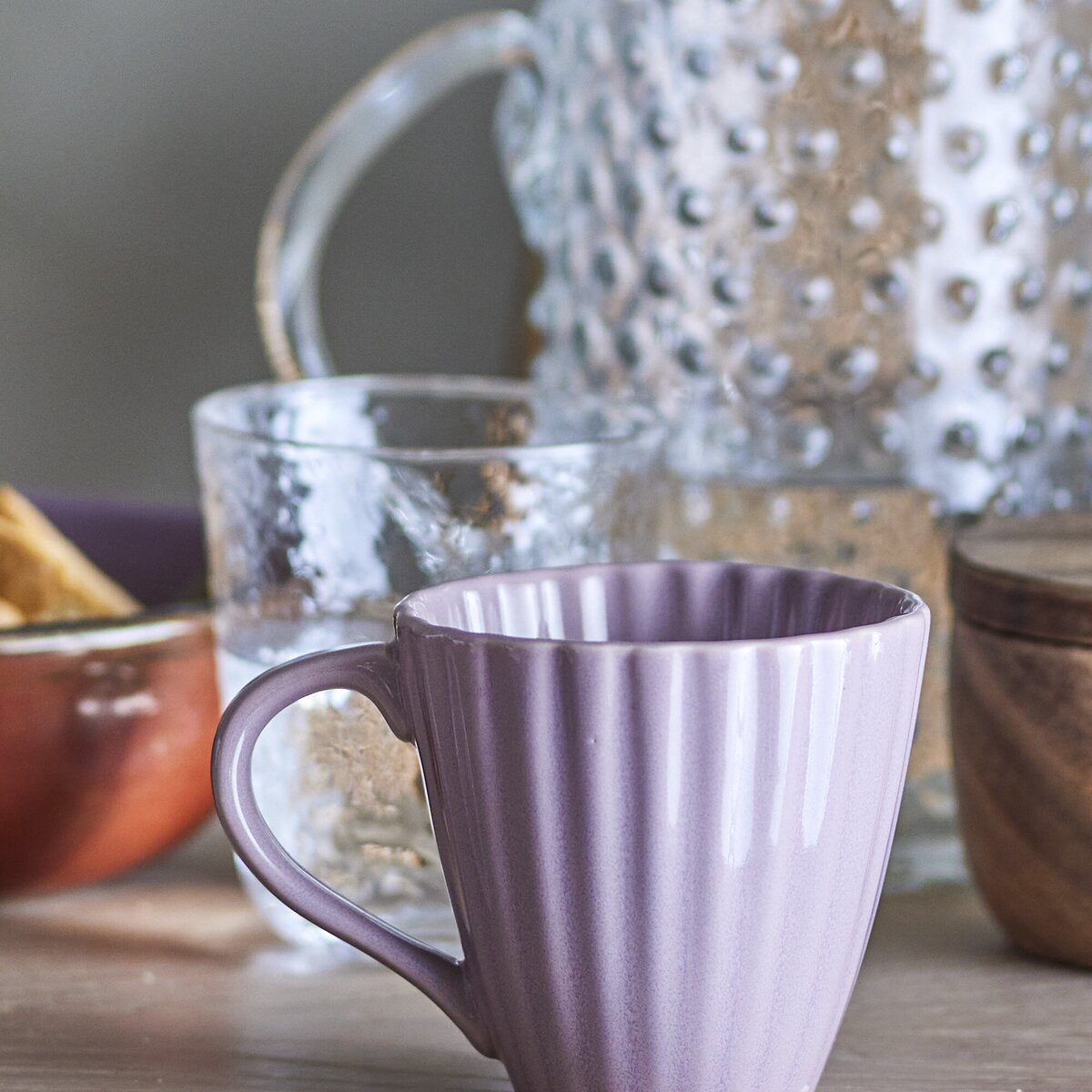 Mug en grès LATINA violet, BLOOMINGVILLE