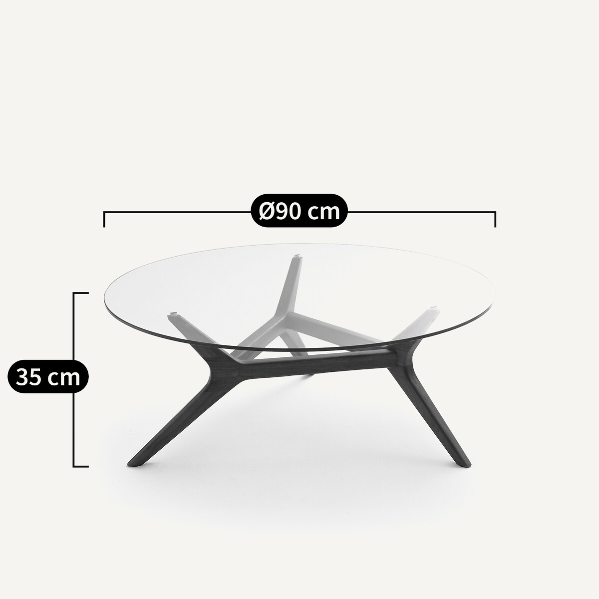 Table basse chêne Ø90 cm, Maricielo chêne naturel, AM.PM