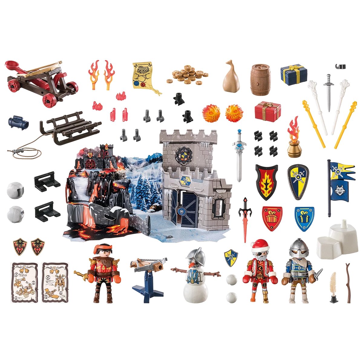 Calendrier de l'AventNoël des chevaliers couleur unique, PLAYMOBIL