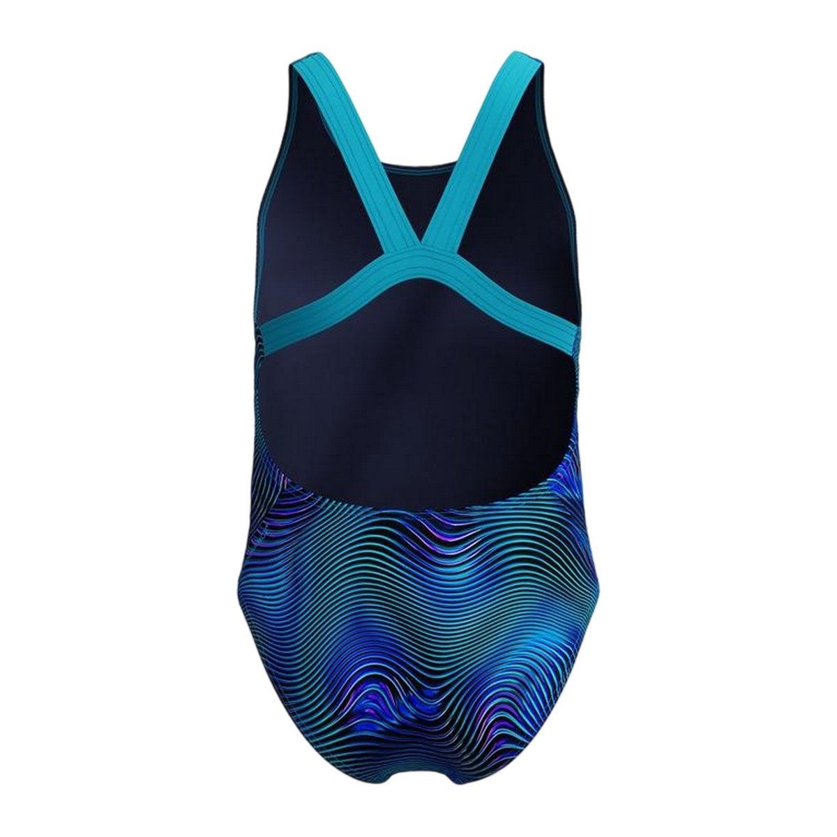 Maillot de bain 1 pièce motif/style imprimé bleu marine, SPEEDO