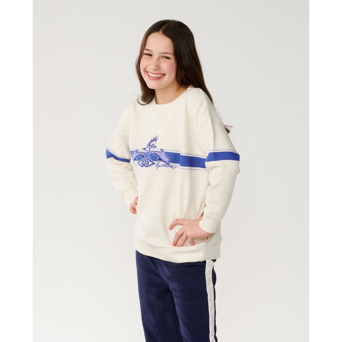 Sweat col rond ARCHIVE DOLPHIN enfant bone, RIP CURL