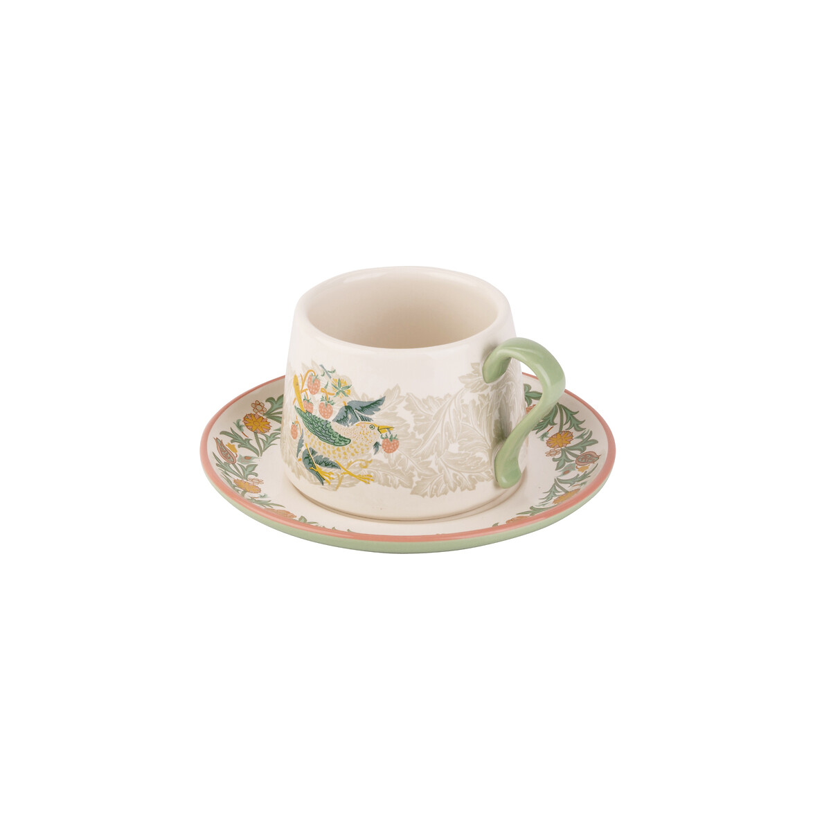 Kitchen Garden Teacupt & Saucer Set multi-coloured, WILLIAM MORRIS AT HOME