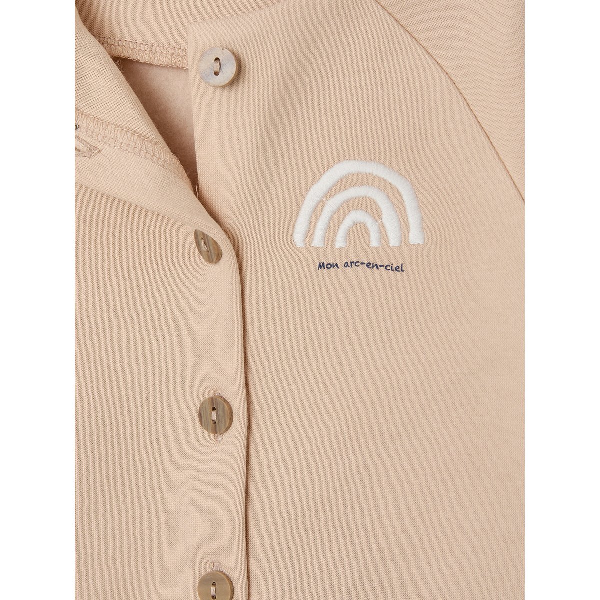 Combinaison manches longues beige, VERTBAUDET