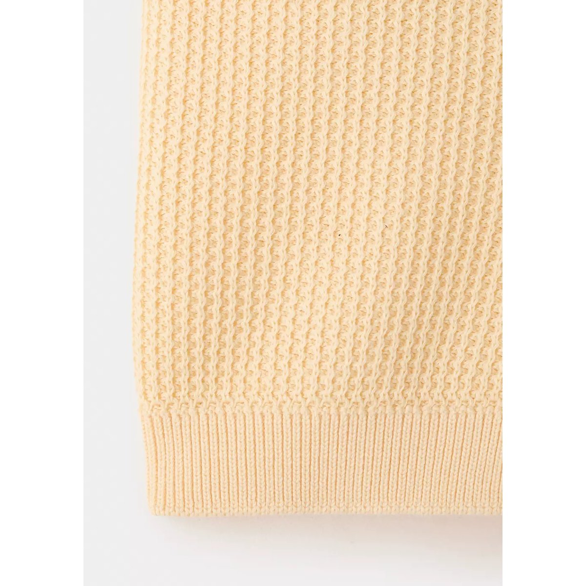 Polo 100 % coton maille structure jaune pastel, MANGO MAN