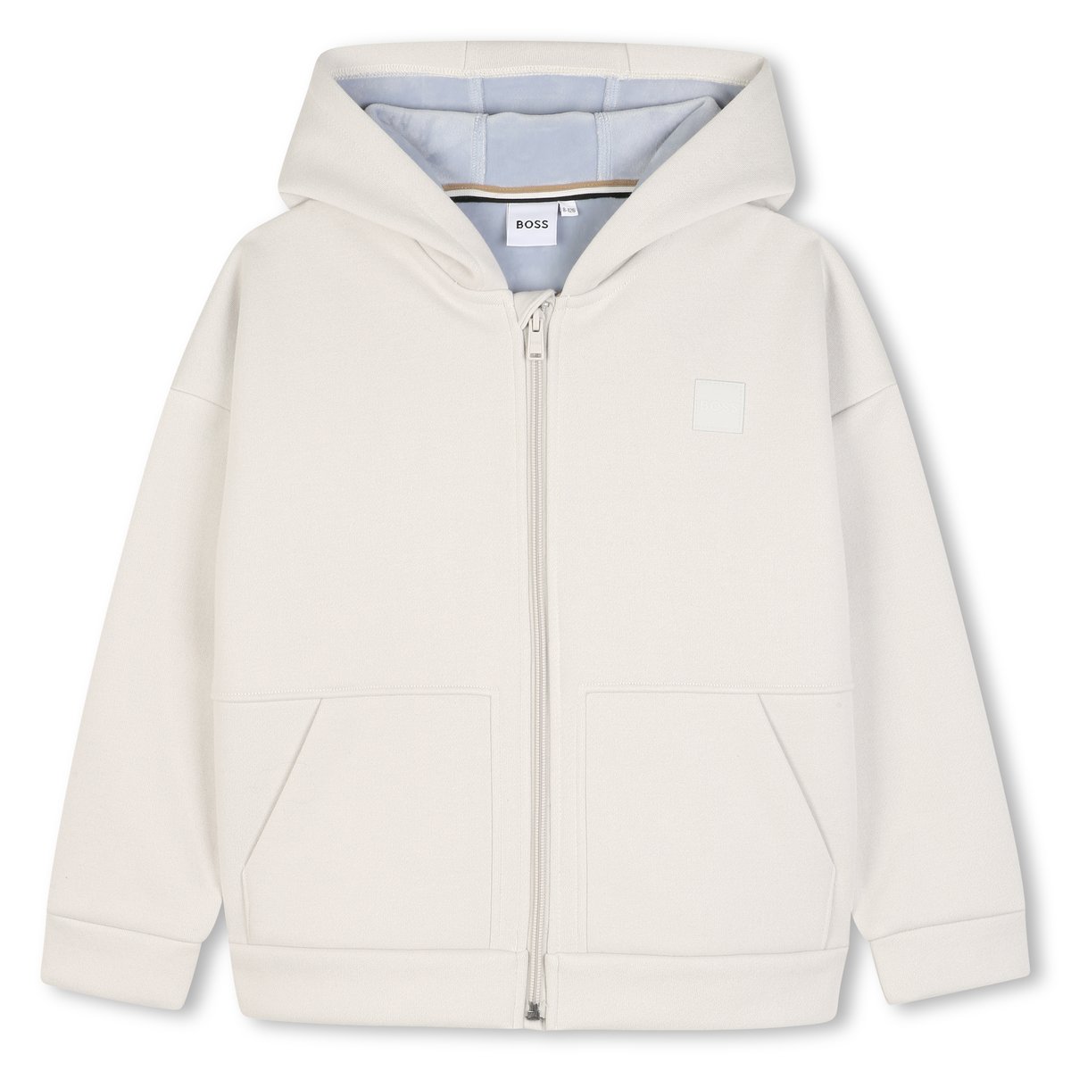Cardigan à capuche ecru puce, BOSS KIDSWEAR