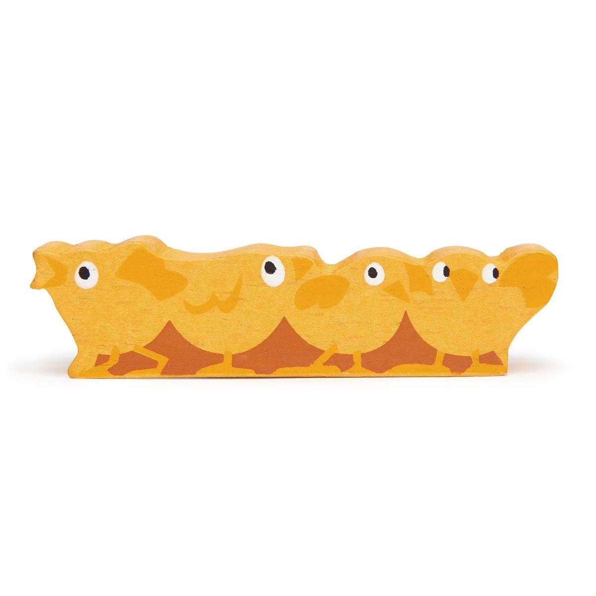 Figurine Poussins en bois jaune, TENDER LEAF TOYS