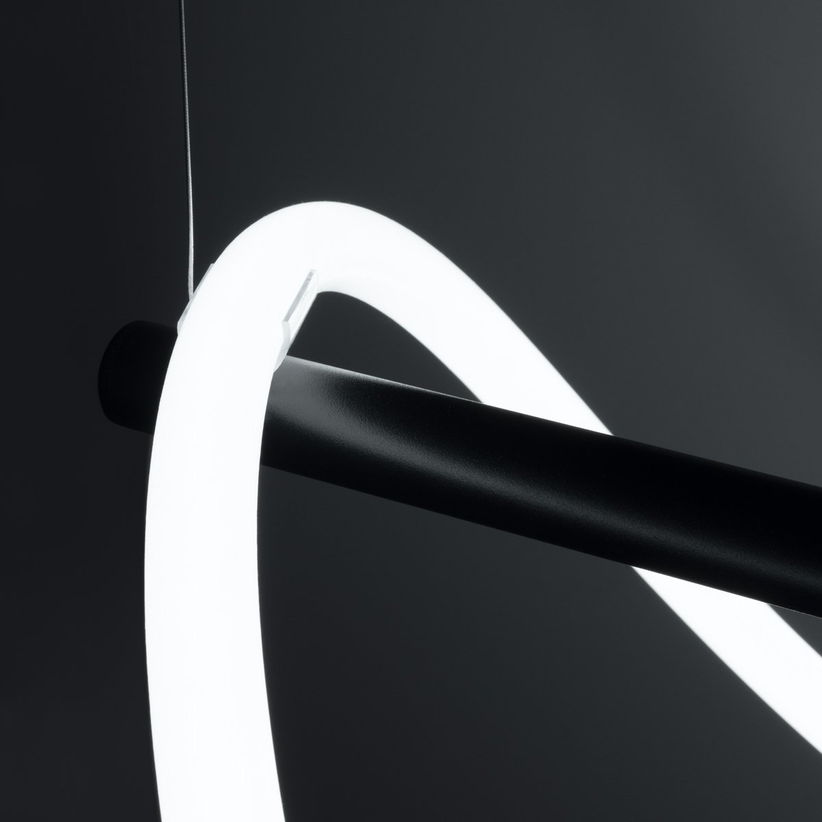Suspension Aluminium Noir LED 1 Galakse noir, EDEN