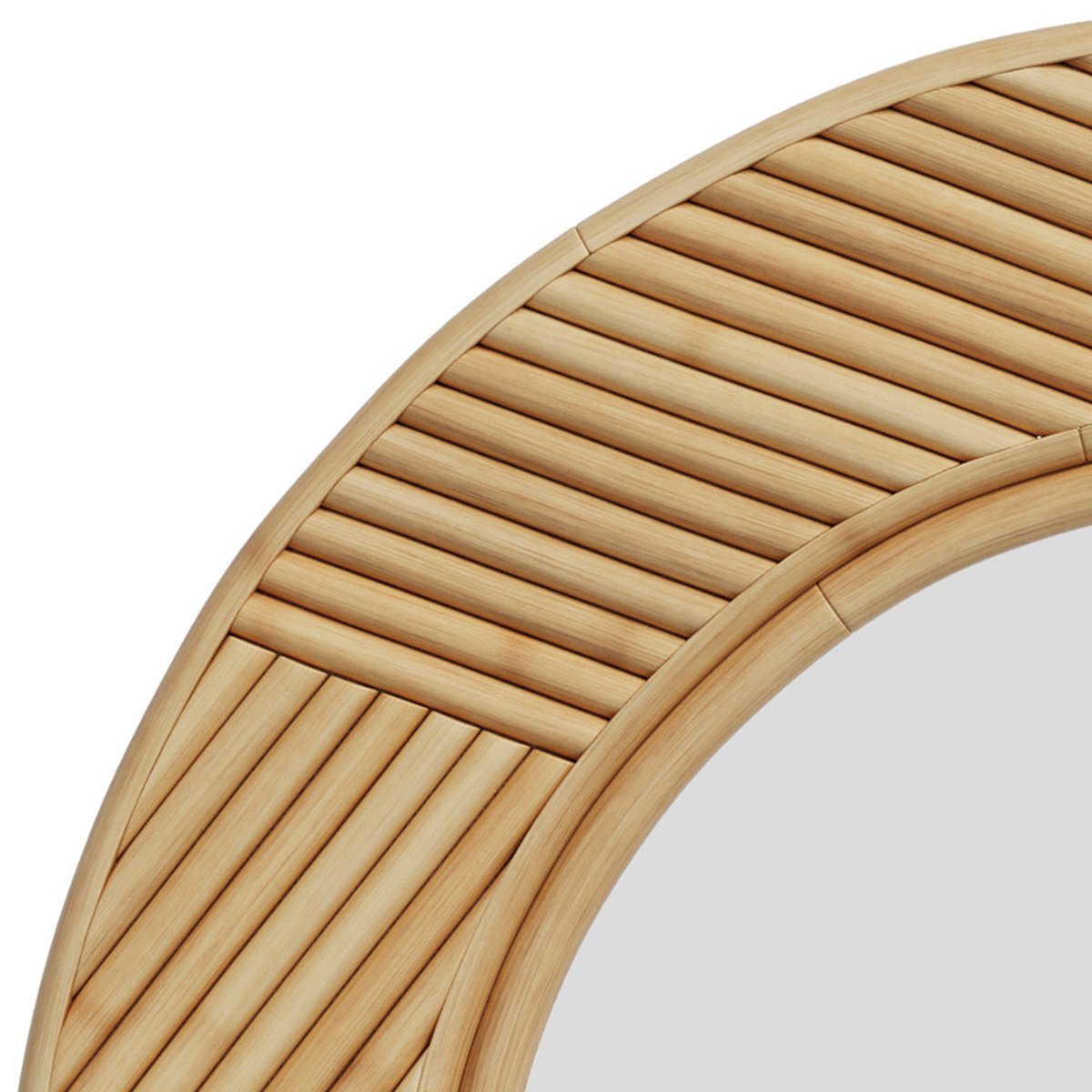 Miroir rond en rotin D40,5 cm - LAPTA beige, MAISON PAVANE
