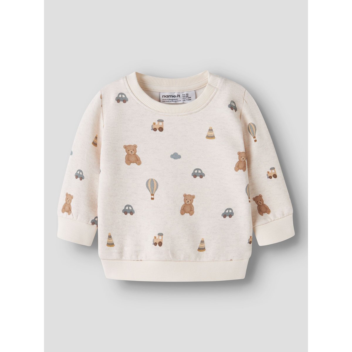 Sweat-Shirt blanc - peyote melange1, NAME IT