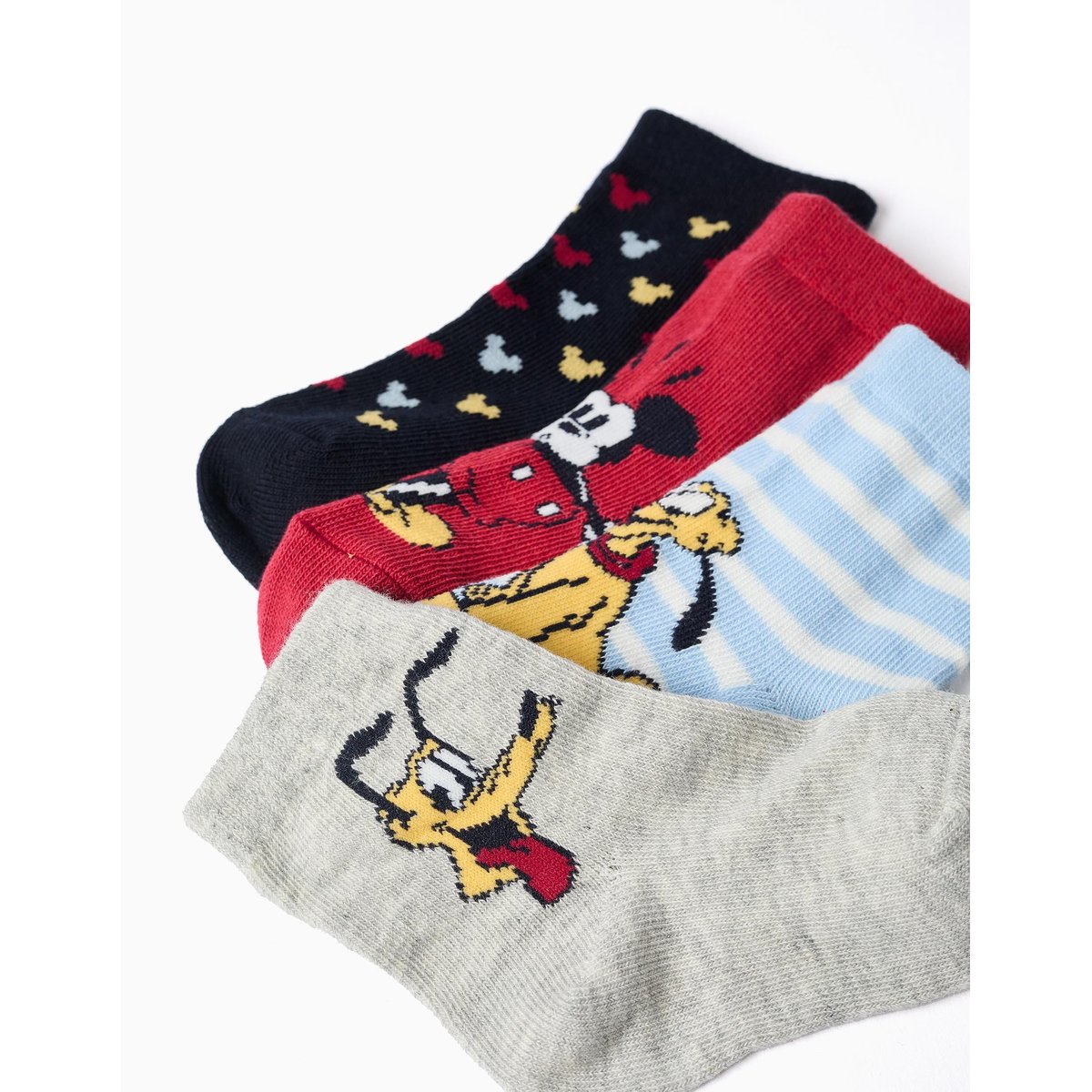 4 paires de chaussettes avec imprimés Mickey et Pluto multicolore, ZIPPY