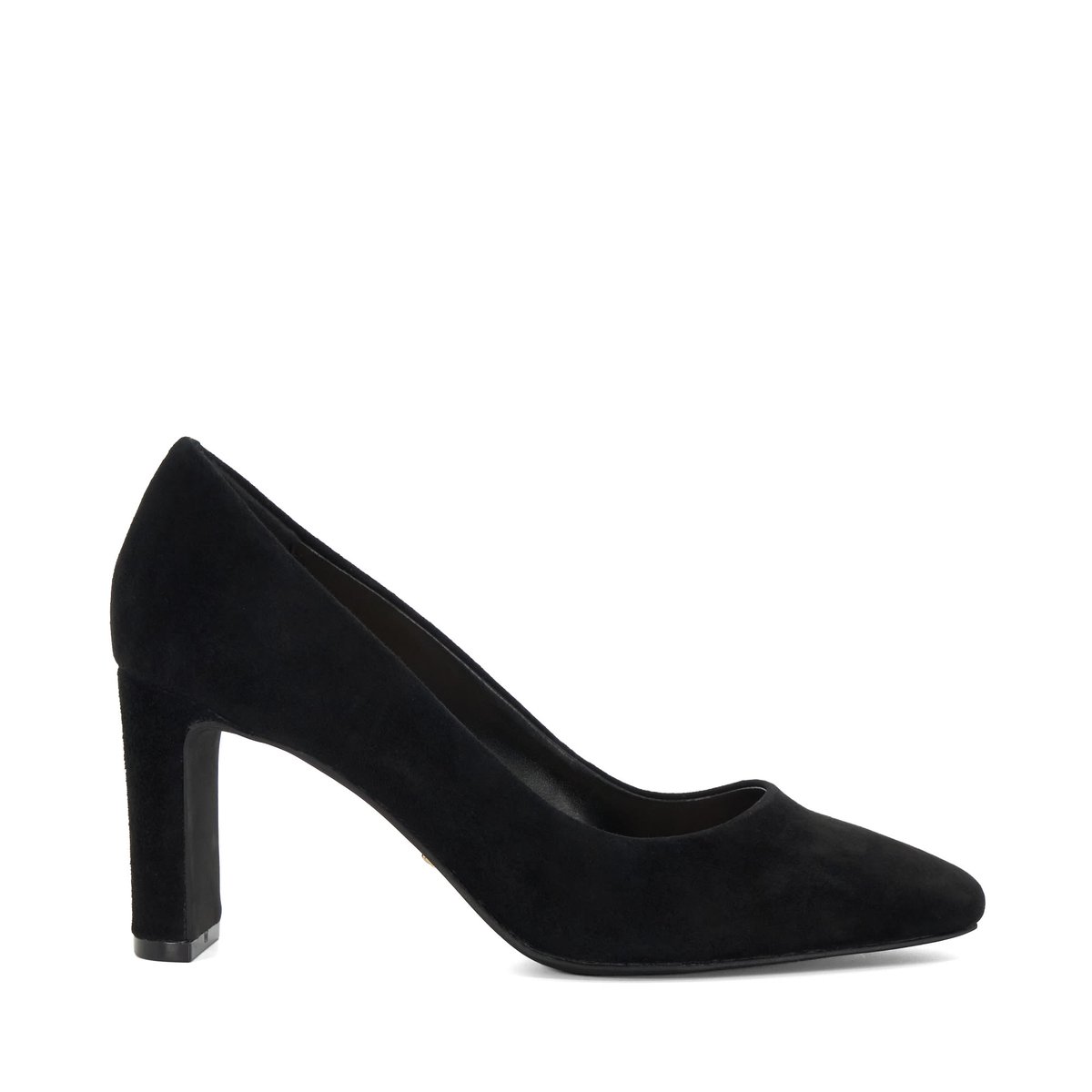 Escarpins à talons carrés hauts - ARRIVING black-suede, DUNE LONDON
