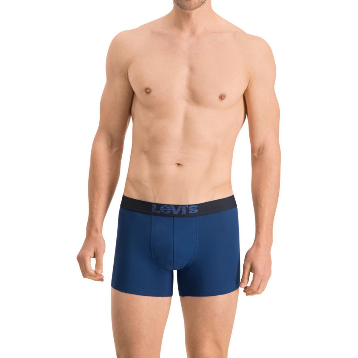 Boxers coton stretch homme bleu marine et bleu, lot de 2 bleu, LEVI'S
