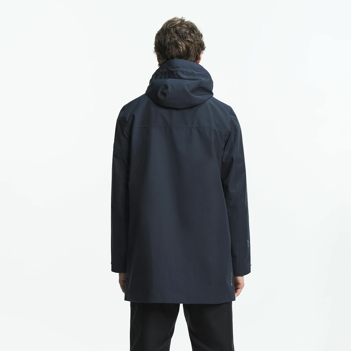 Parka longue 2 couches, avec capuche, GORE TEX T-KIT bleu marine, AIGLE
