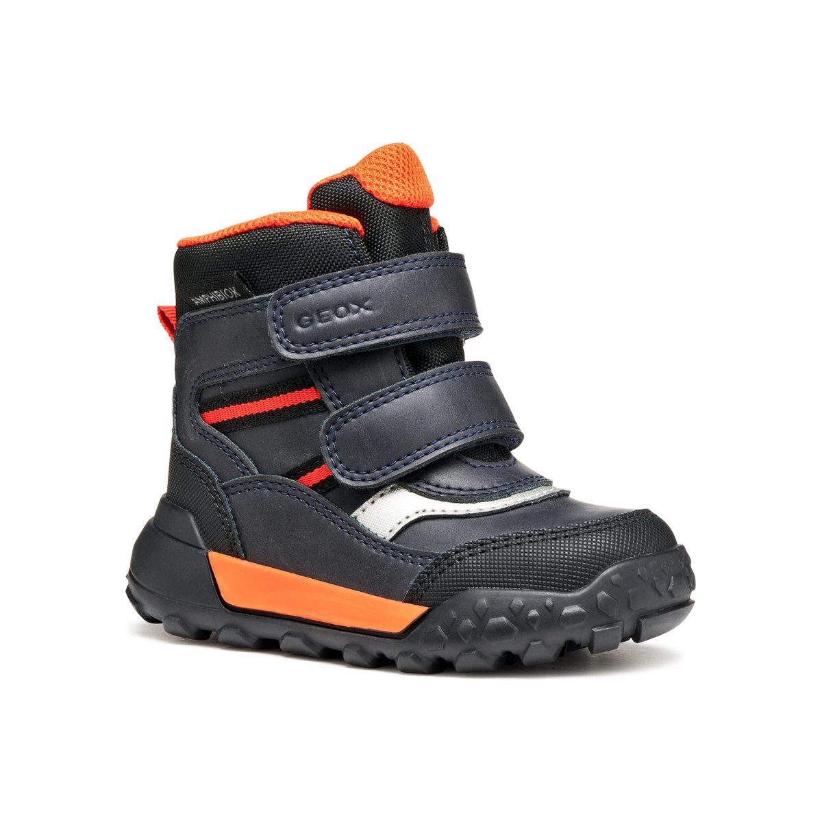 Bottes Mi-Mollet  B TREKKYUP  B ABX bleu marine/orange, GEOX