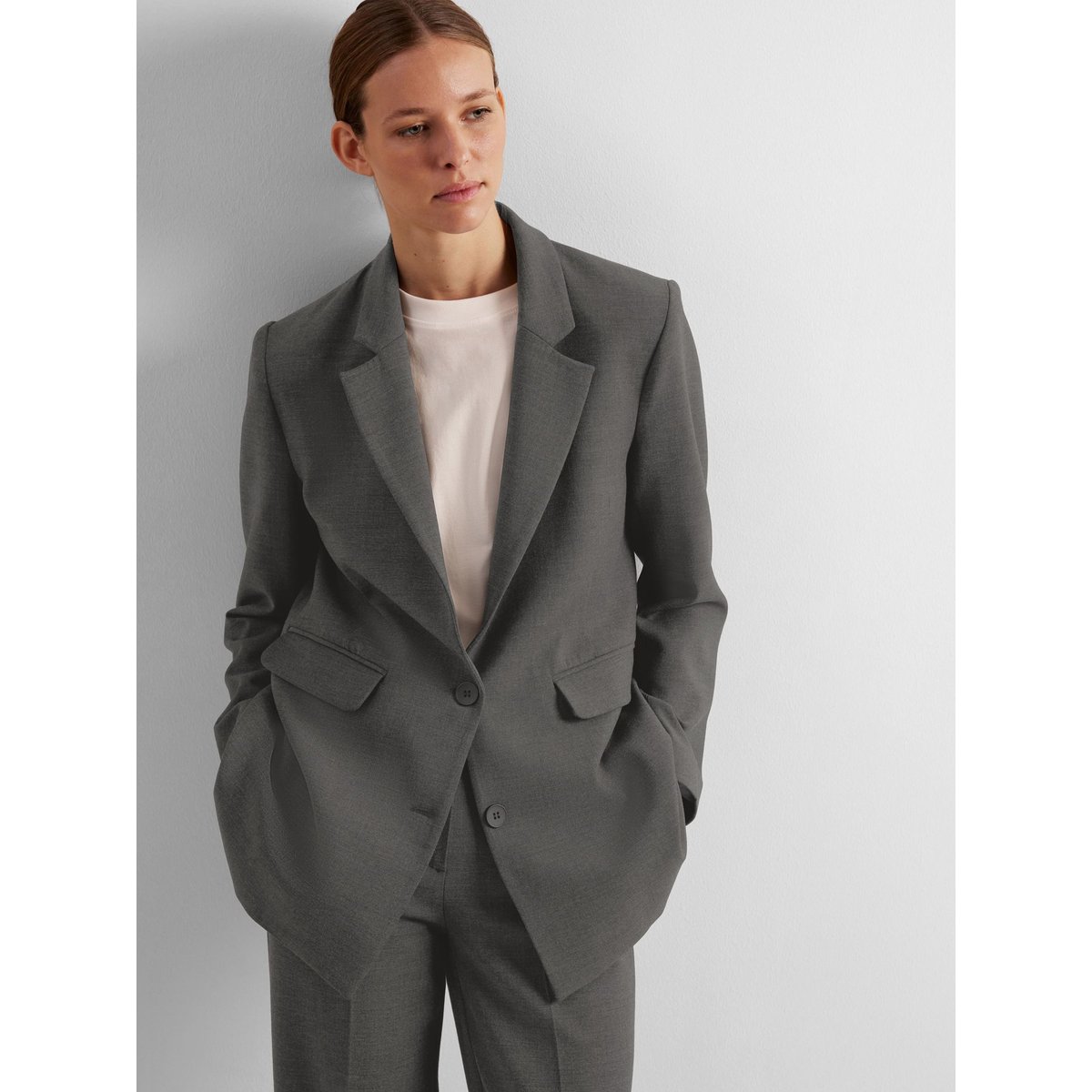 Blazer dark grey melange, SELECTED