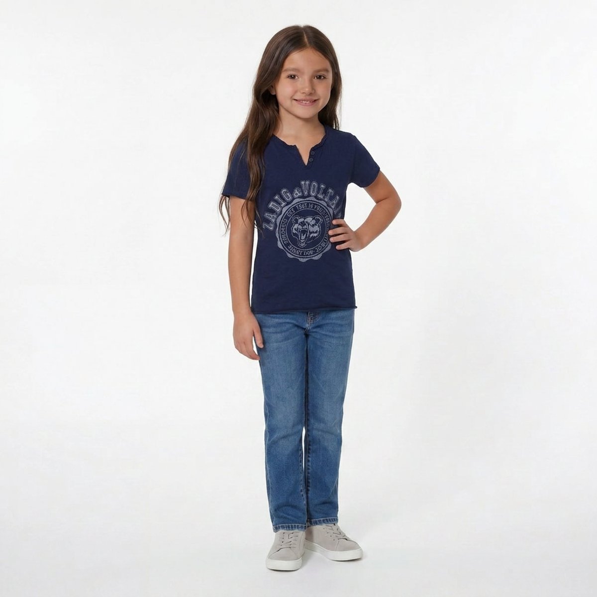 T-shirt - Très bon état bleu, ZADIG&VOLTAIRE