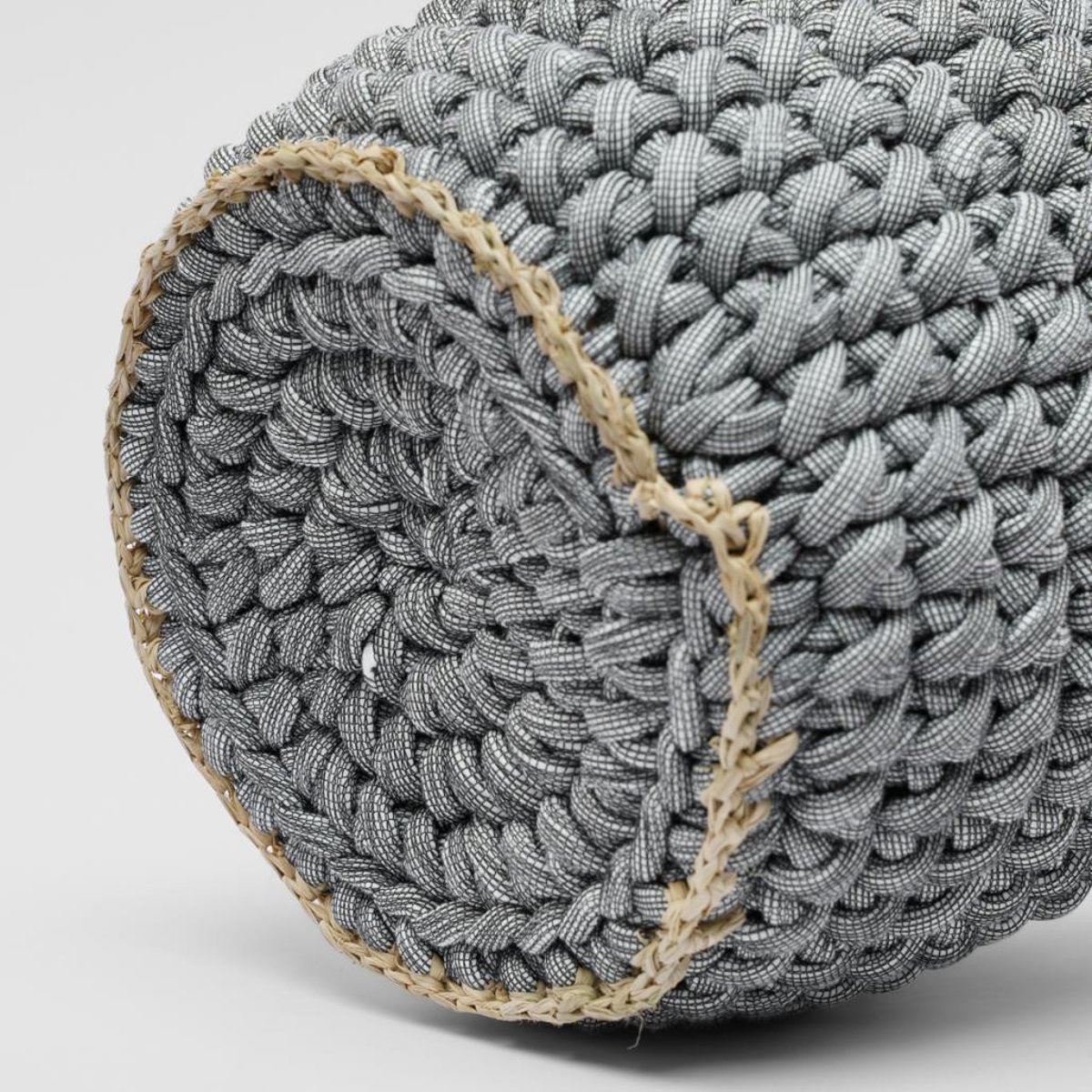 Grand panier en corde bleu XL EIKA gris, WANDA COLLECTION
