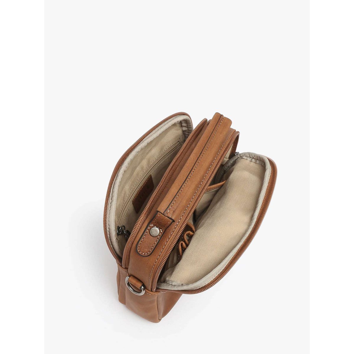 Sac bandoulière Spider cuir chataigne, ETRIER