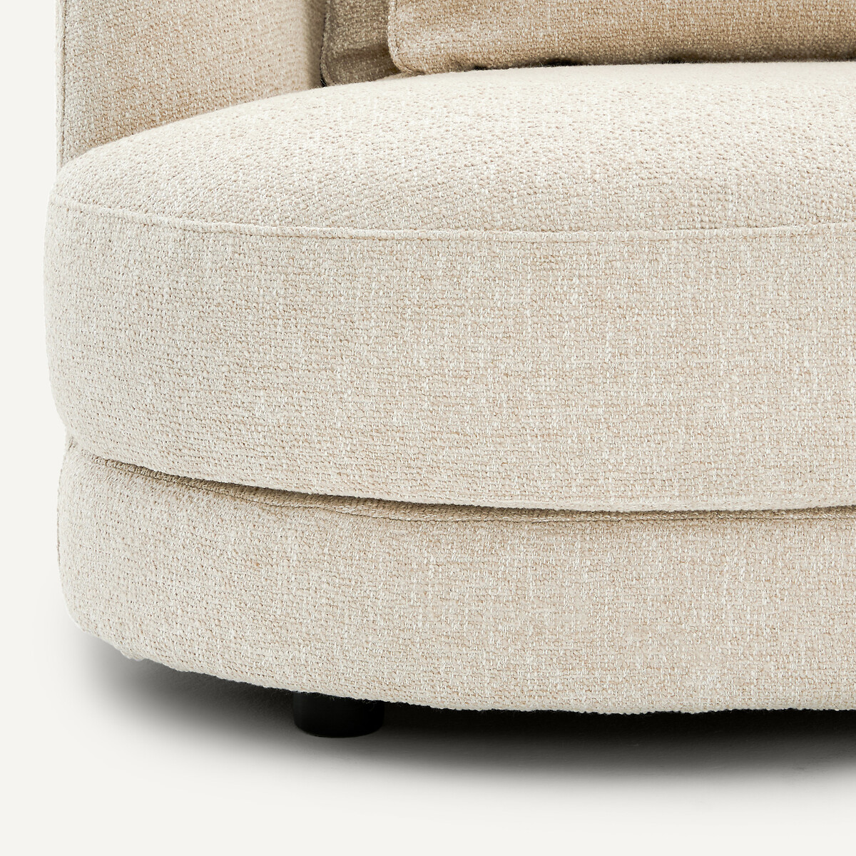 Linkes Sofasitzelement, modular, aus Bouclé, TIBERIO kreide, AM.PM