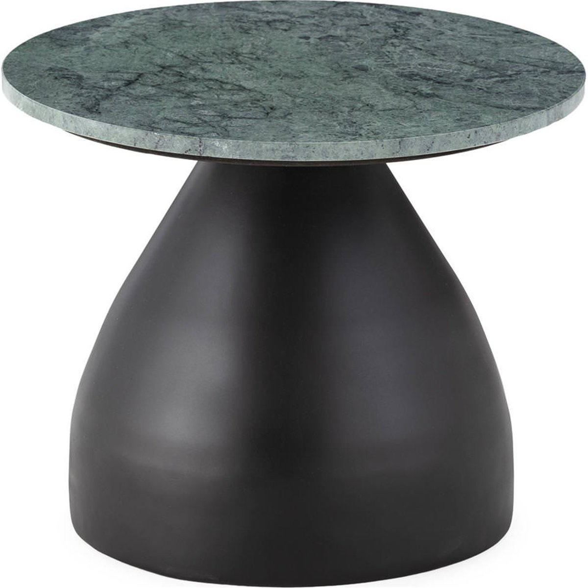 Table d'appoint en marbre et métal bronze noirâtre et vert, RECOLLECTION