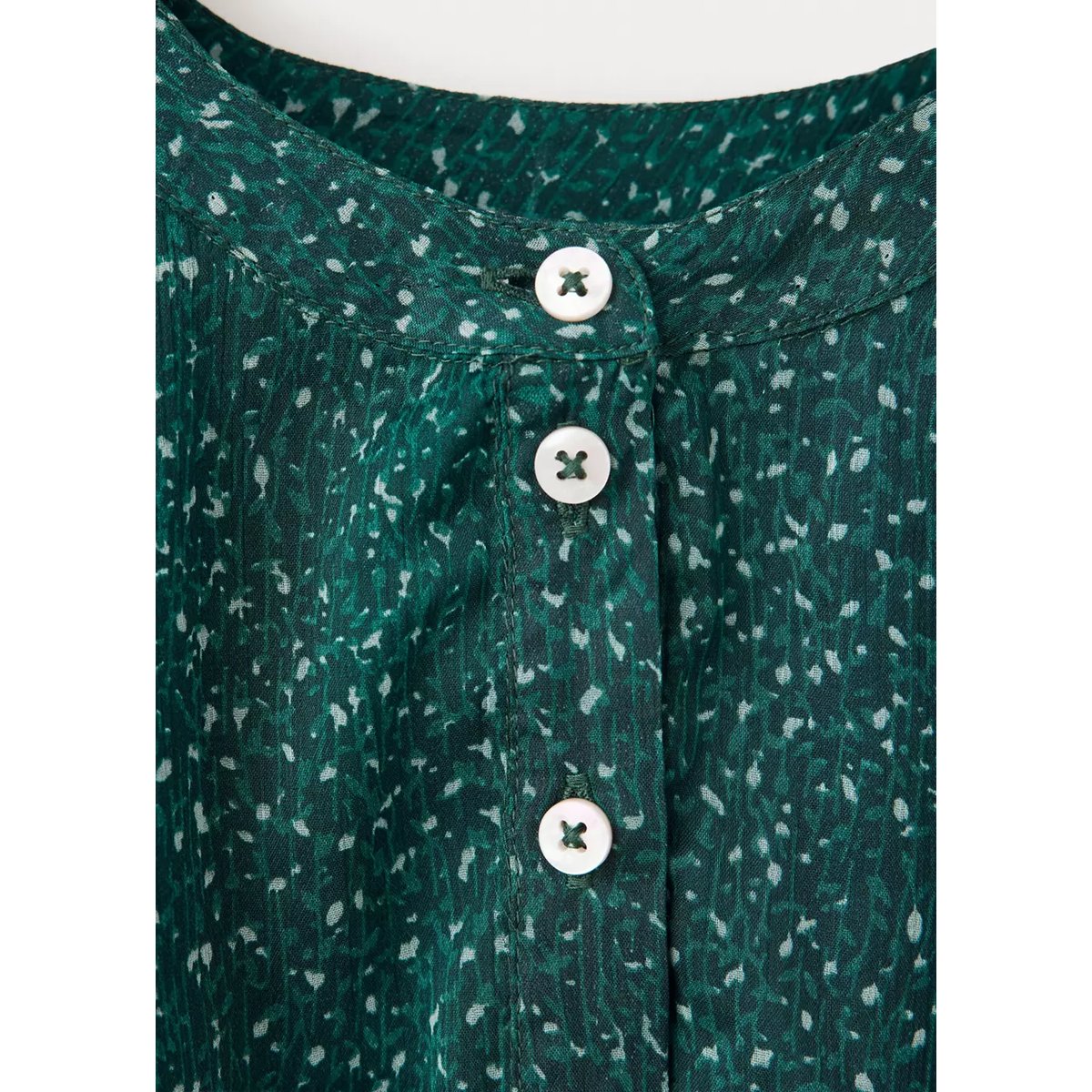 Robe gaze imprimée bleu pétrole, MANGO TEEN