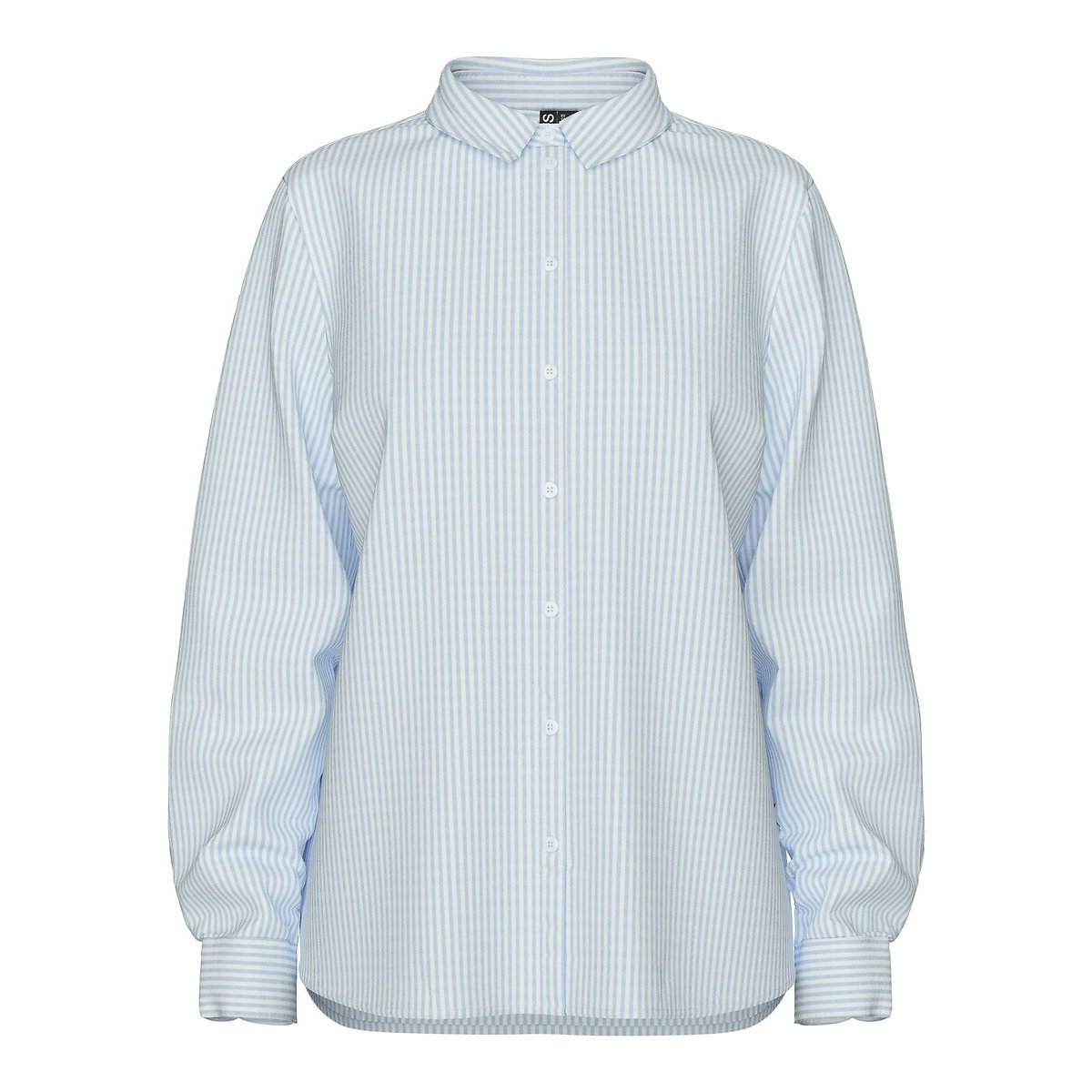 Blusa a righe sottili rigato blu/bianco, PIECES