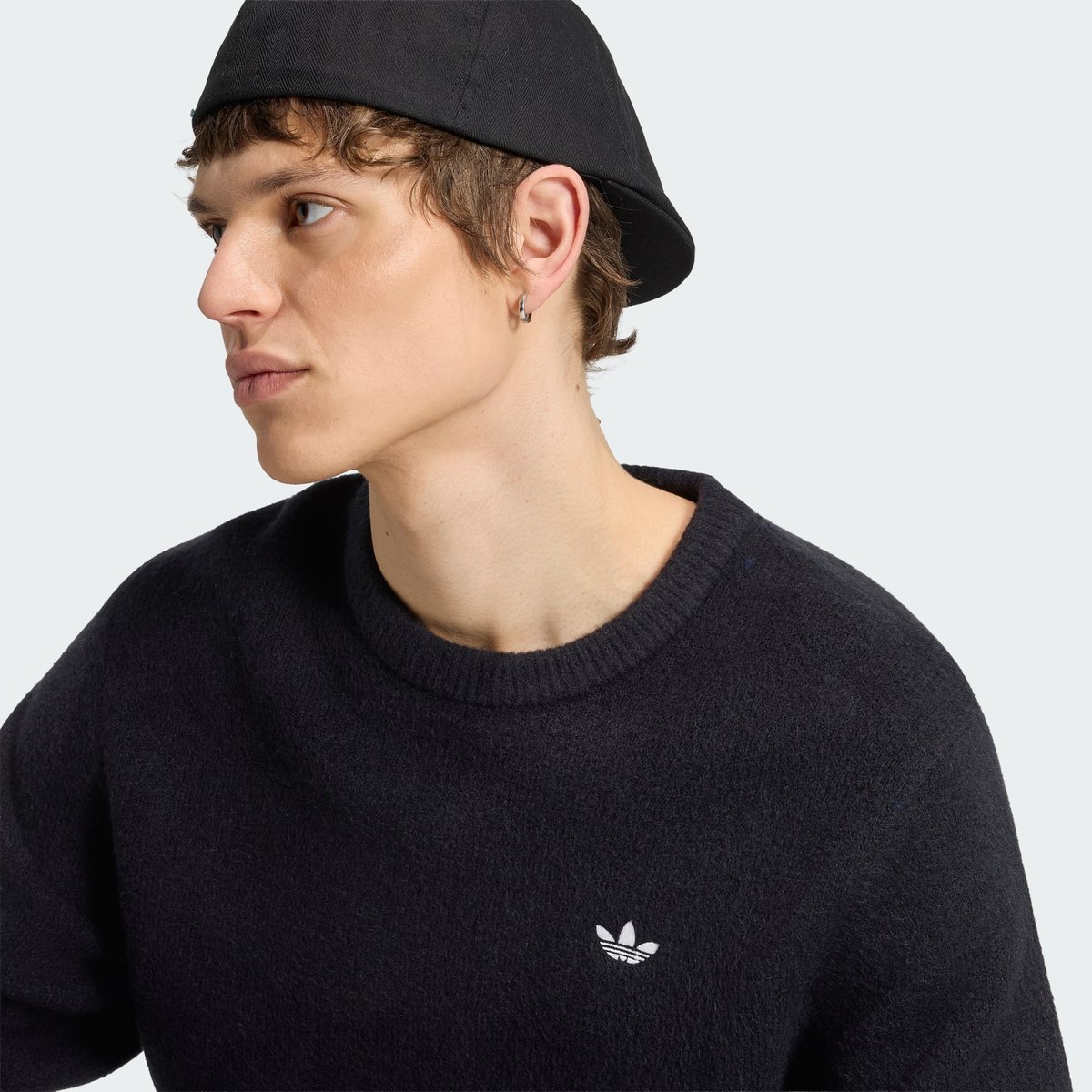 Pull Maille Logo Trèfle Essentials Pull Maille Logo Trèfle Essentials black, adidas Originals