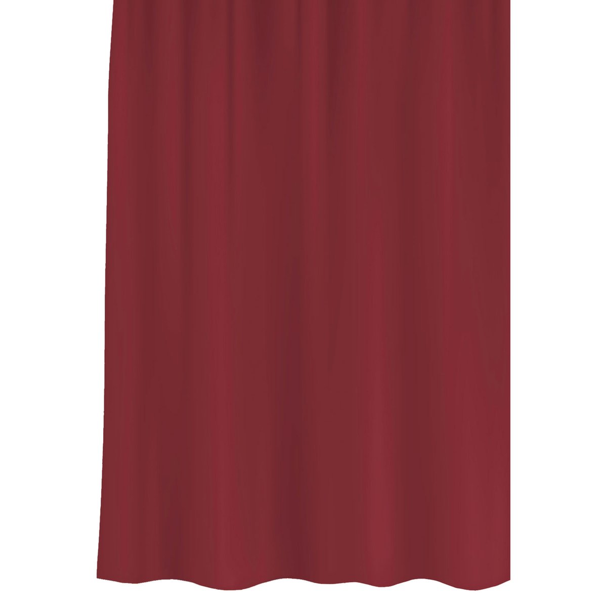 Rideau de douche plastique rouge avec 12 anneaux 180x200cm v019839, WADIGA