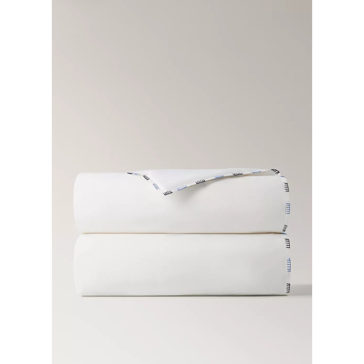 Housse de couette 100 % coton Lit 90 cm bleu marine, MANGO HOME