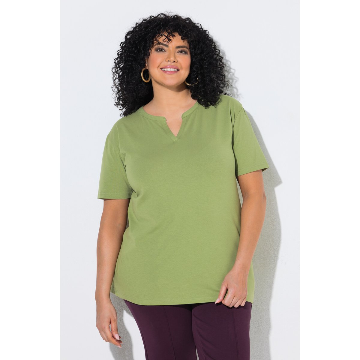T-shirt oversize vert gazon, ULLA POPKEN