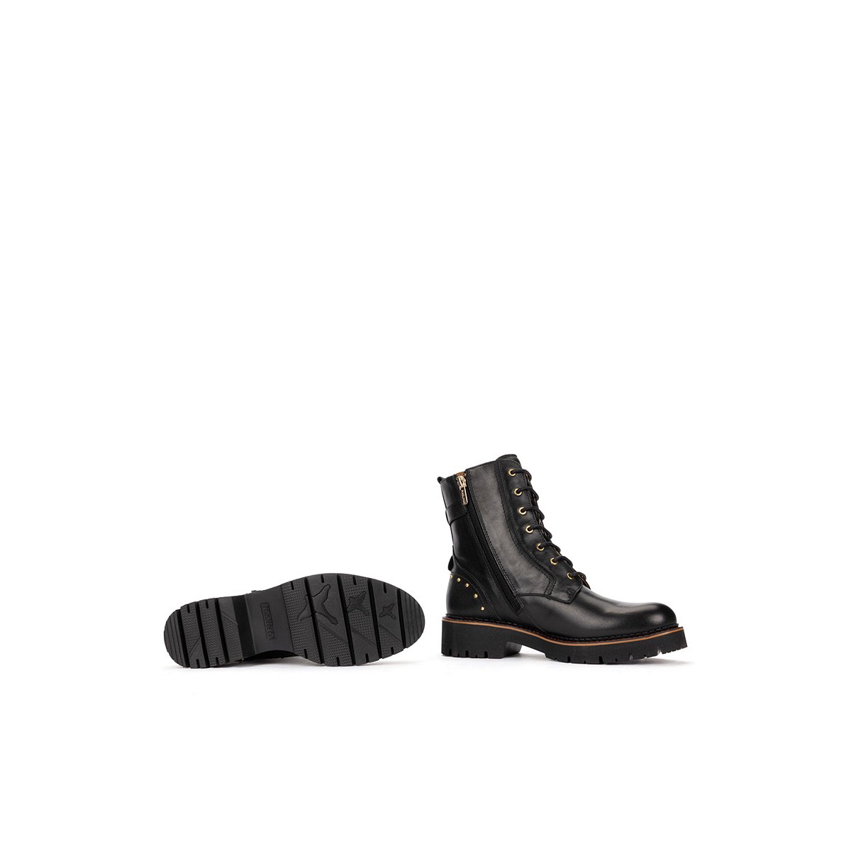 Bottines plates cuir Vicar black, PIKOLINOS