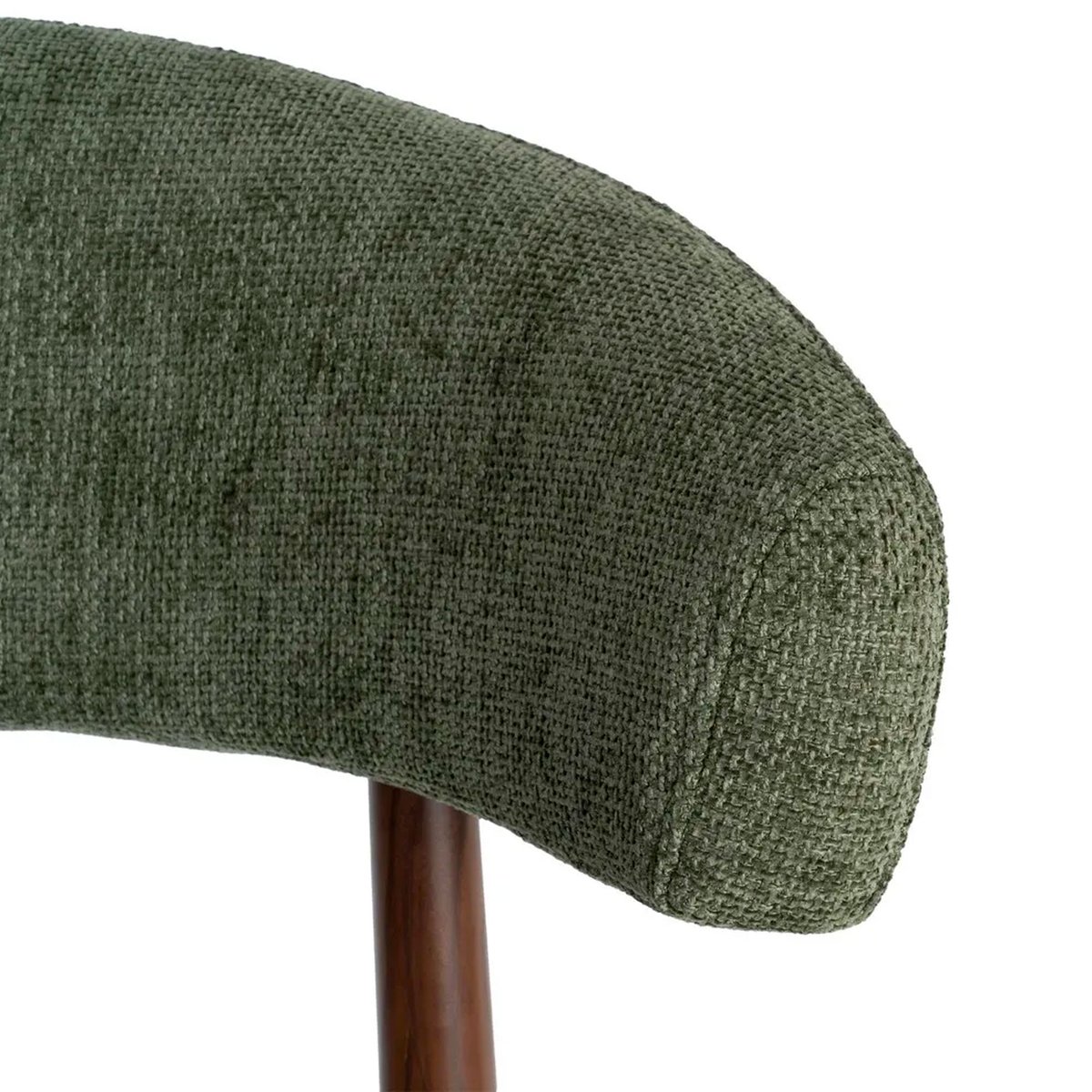 Chaise design tissu vert et métal effet bois 56x54x81cm vert, WADIGA