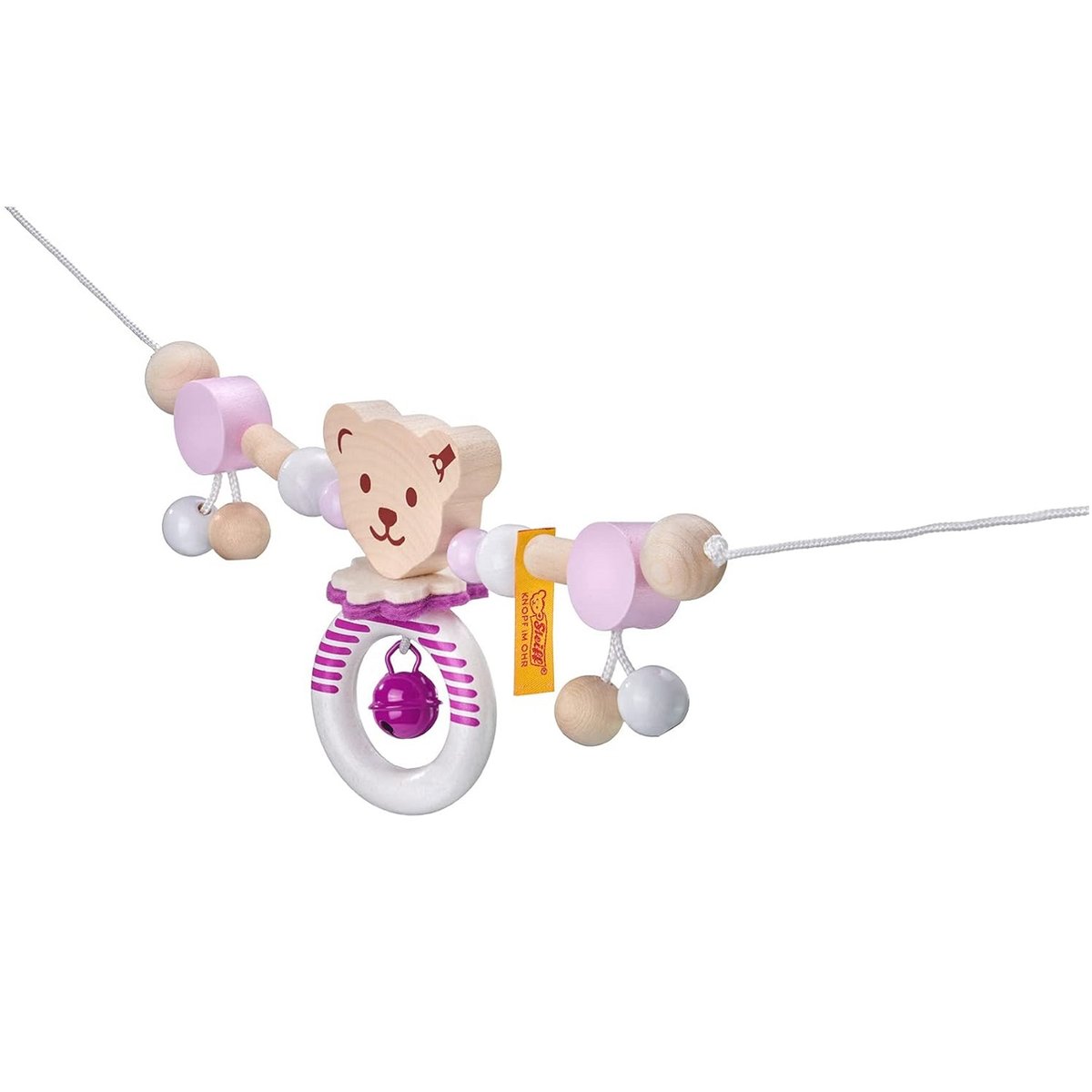 Chaîne pour poussette Ours Steiff rose, SELECTA