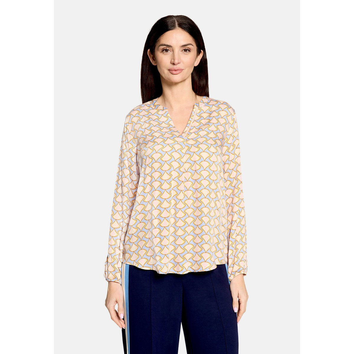 Blouse casual à motifs blue/apricot, CARTOON