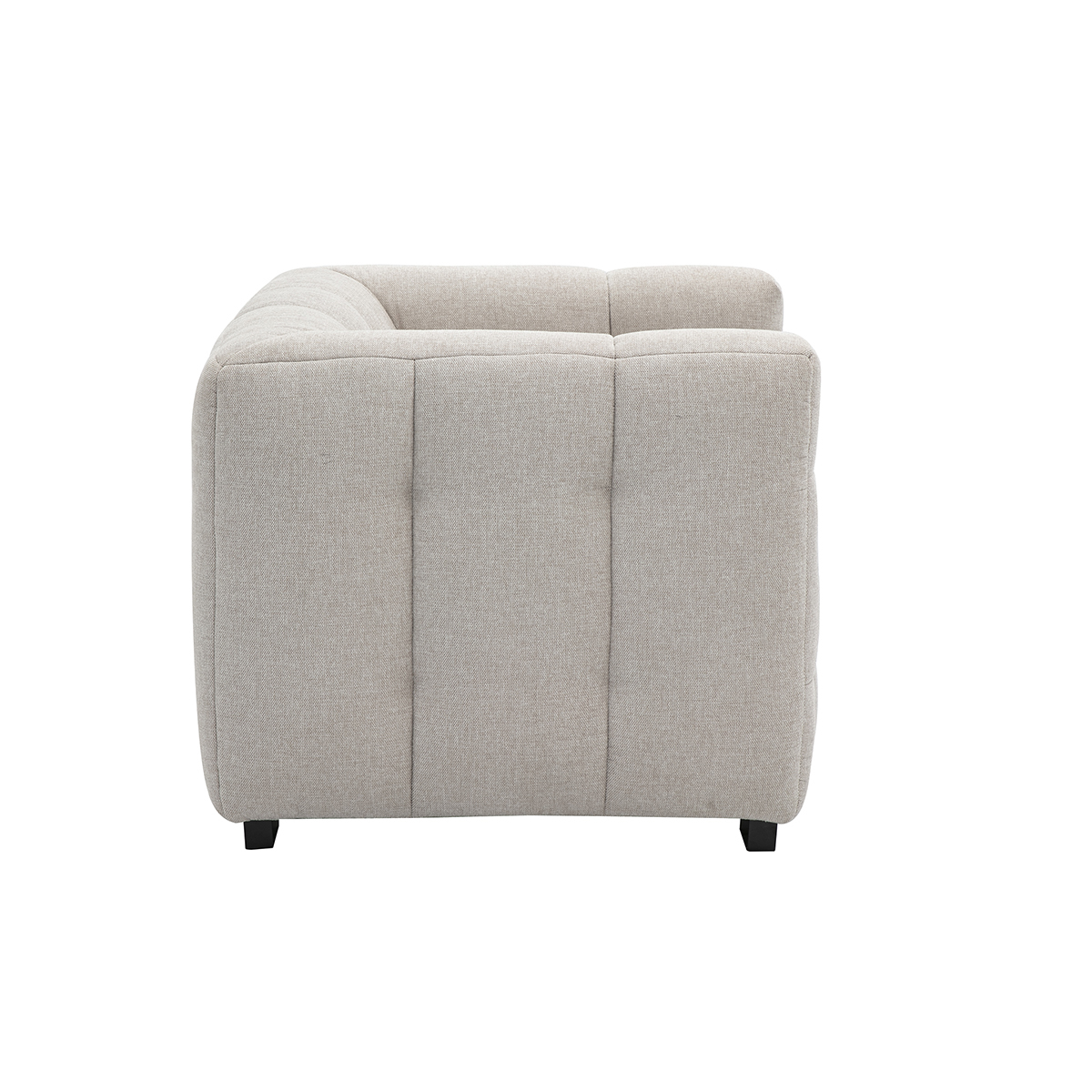 Fauteuil design en tissu effet velours texturé beige CORTO beige, MILIBOO