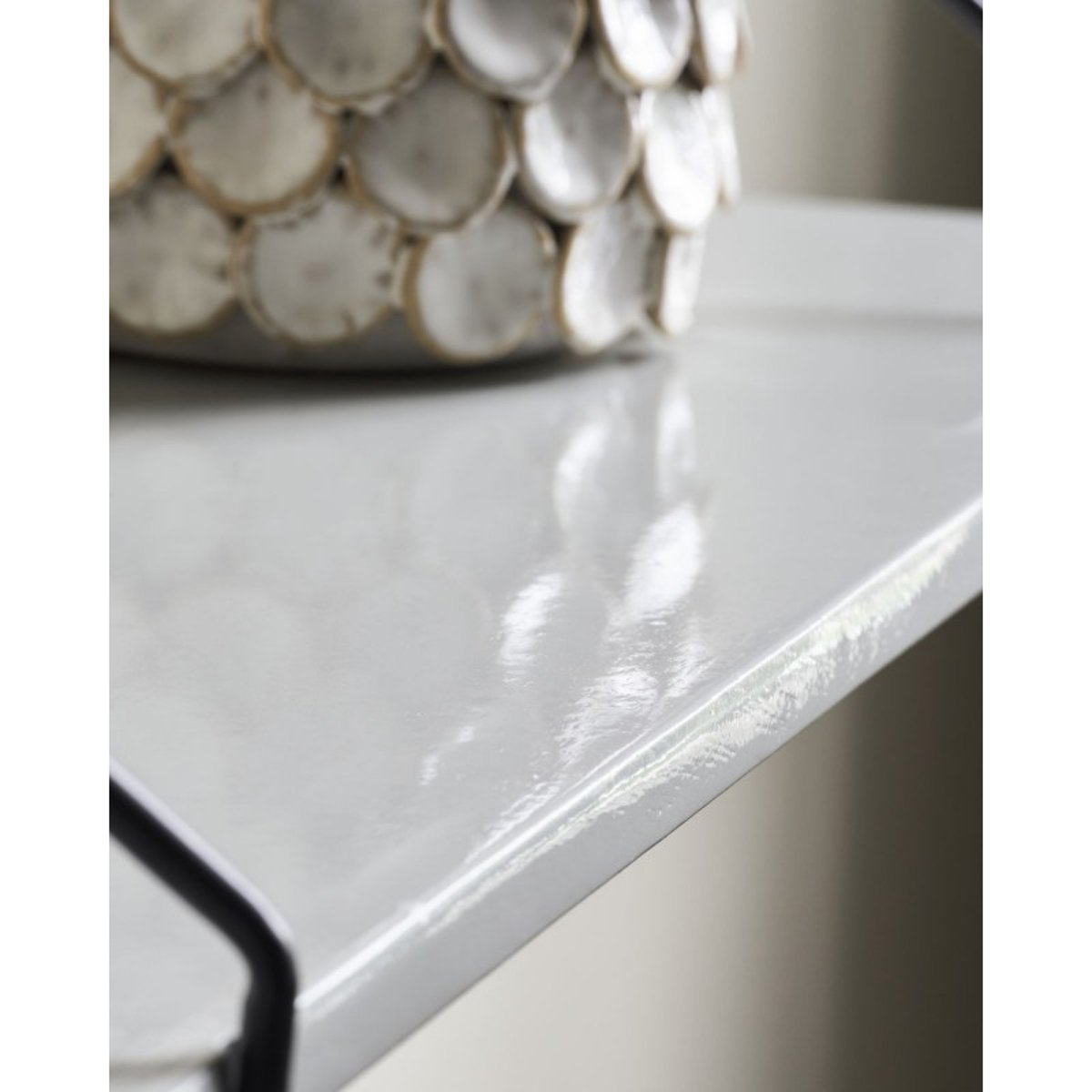Tablette pour étagère bois laqué Rib gris, HOUSE DOCTOR