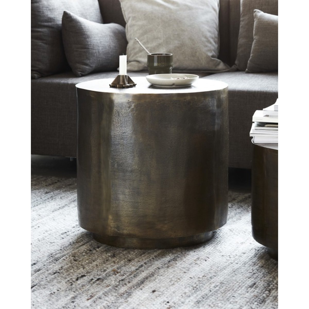 Table Basse Rota h 50 cm laiton, HOUSE DOCTOR