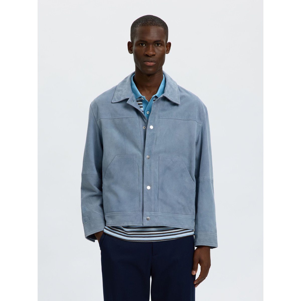 Veste gris - blue mirage1, SELECTED