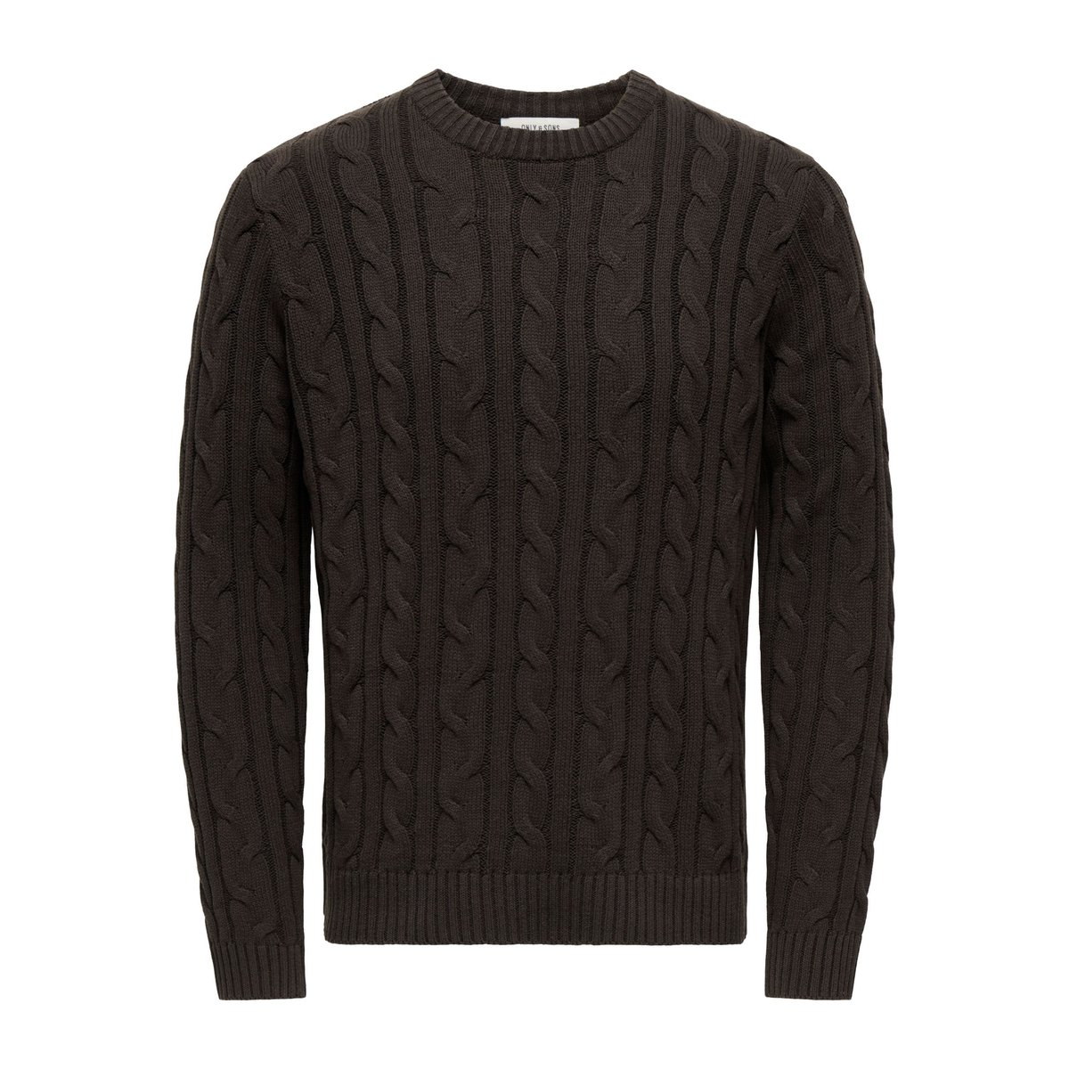 Pull En Maille marron - coffee bean 1, ONLY & SONS