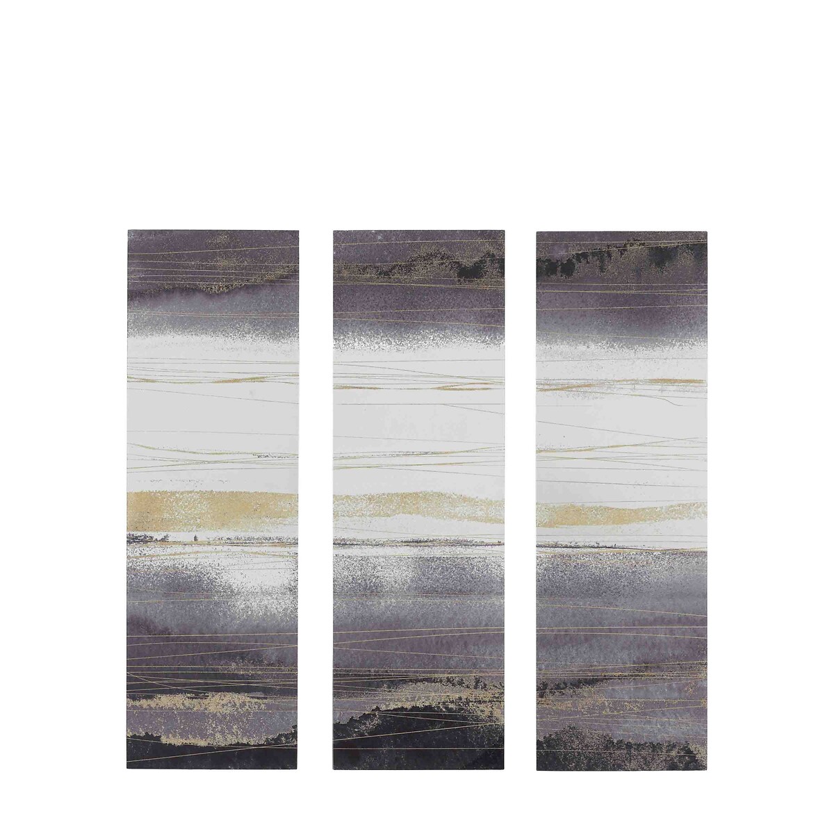 Set of 3 Noir Sands Triptych Art gold-coloured, ÉDITÉ