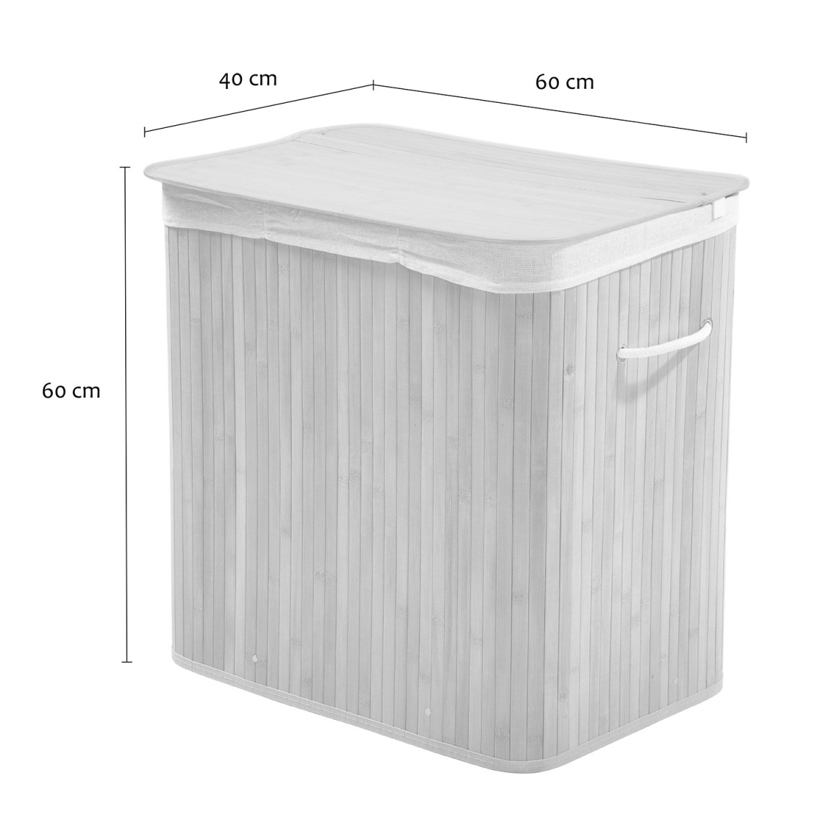 Panier à linge en bambou 150L - YSA bois clair, CALICOSY