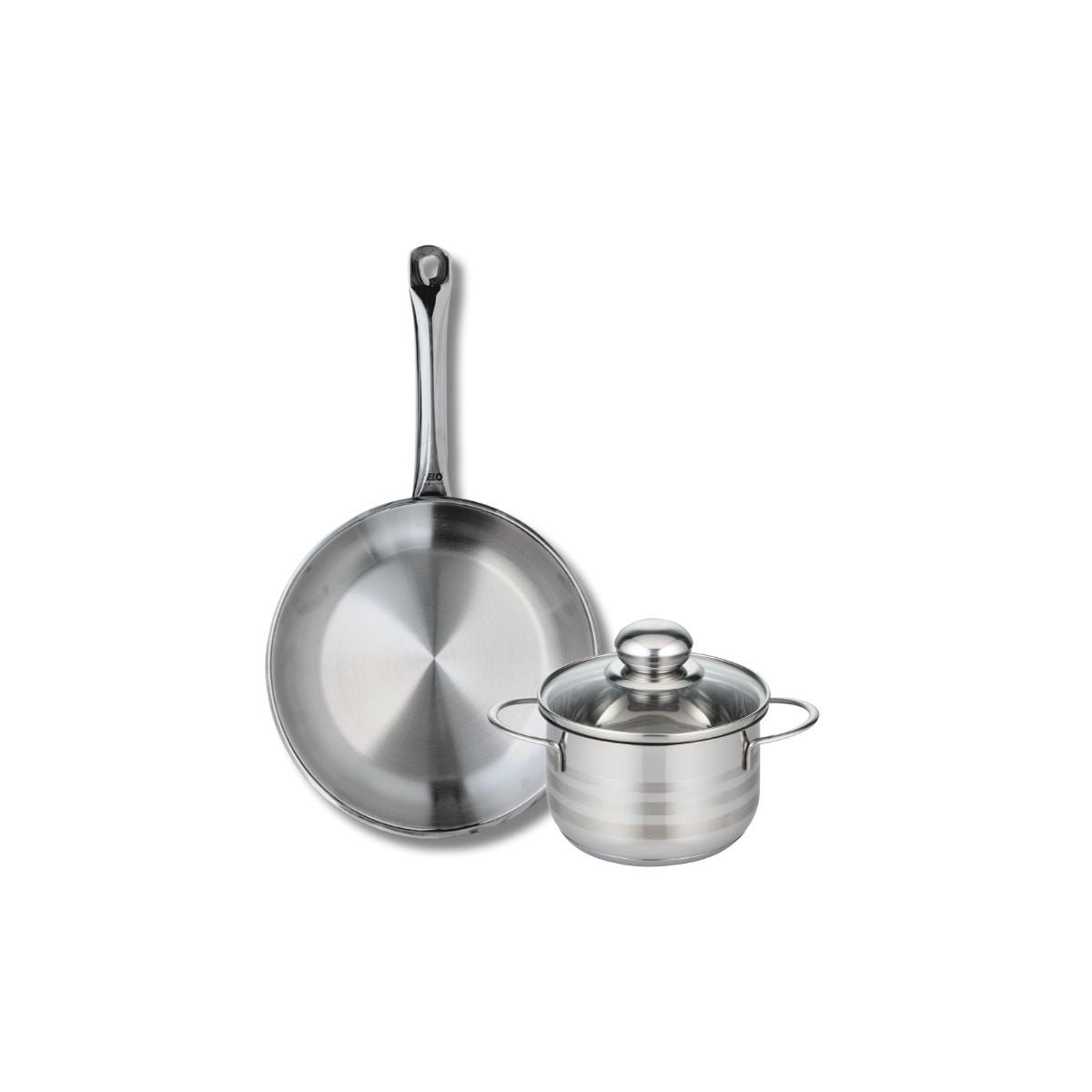 Batterie de cuisine 1 poêle 28cm + 1 faitout 16cm PROFI BRILLANT inox, ELO