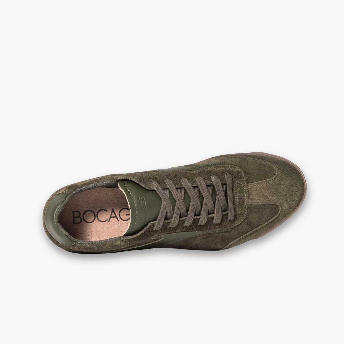 Basket en cuir TILIO vert kaki, BOCAGE