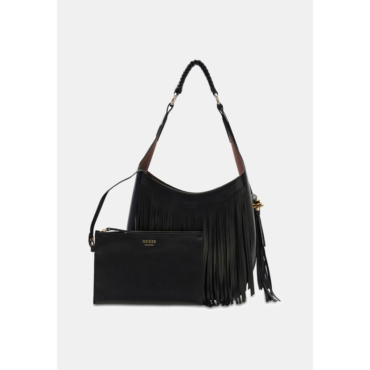 Sac Hobo Nina À Franges noir, GUESS