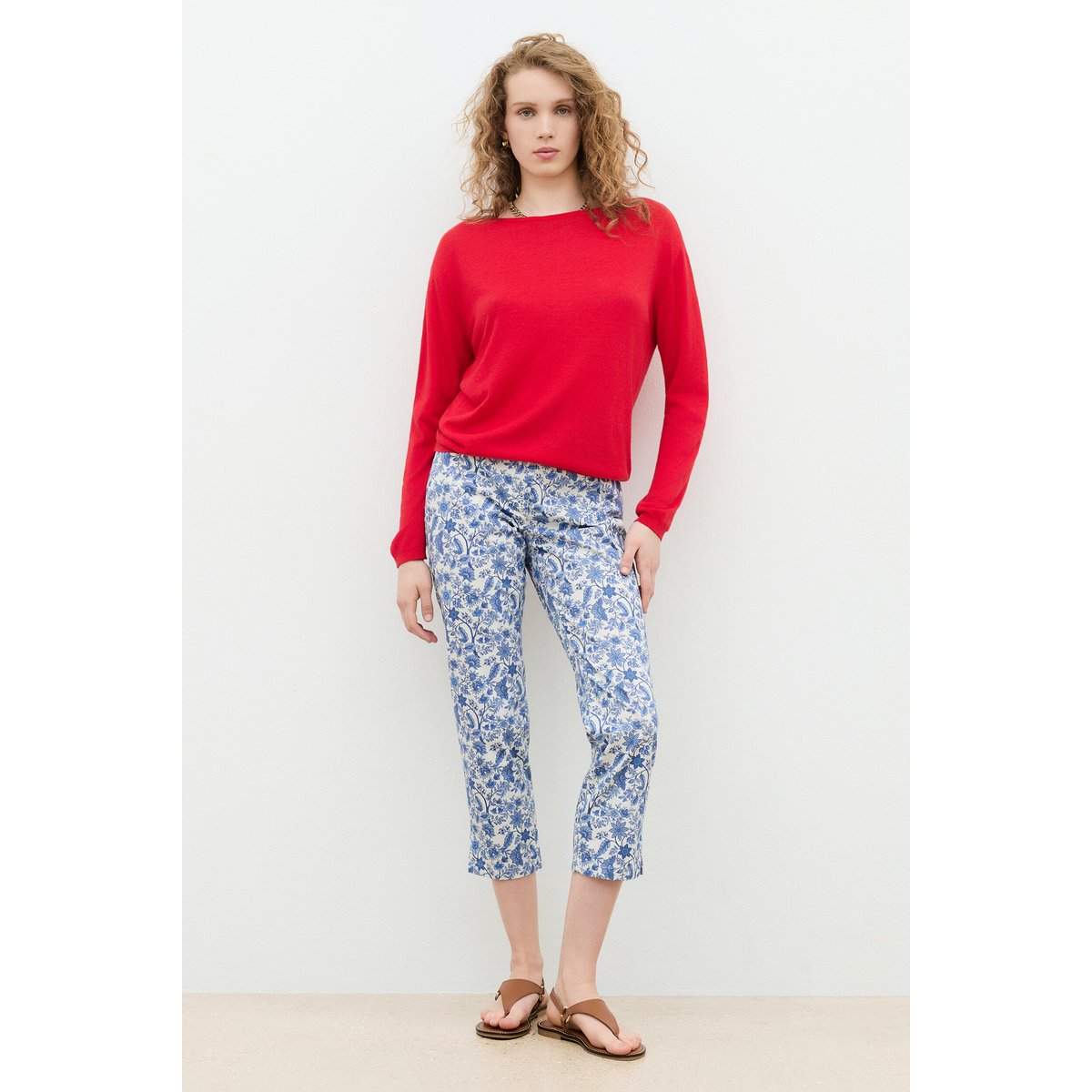 Pull ample lin PULL MCOLOMBE rouge, CAROLL